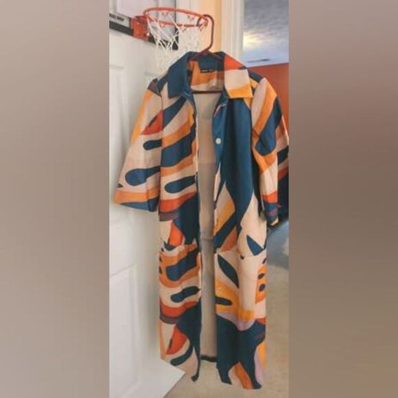 Nwt multicolor Overcoat sz large - Picture 14 of 15